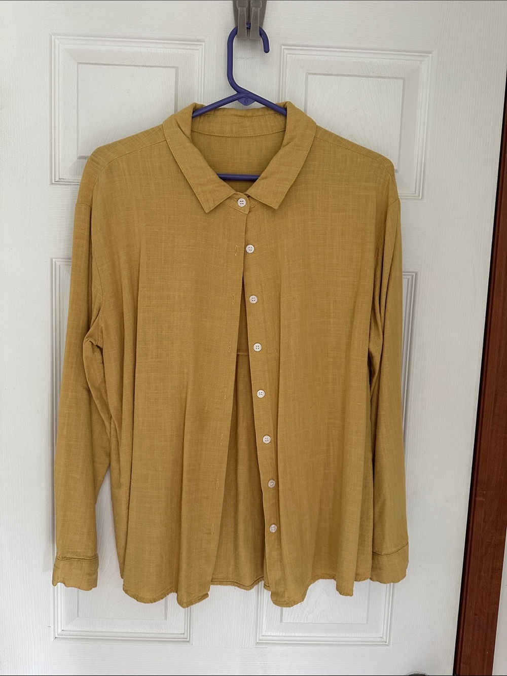 4/$20 EUC Mustard Yellow Long Sleeve Button-Down Shirt